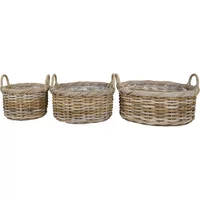 Kubu storage basket with plastic interior House Nordic Kuta (x3)