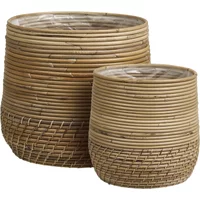 Rattan storage basket House Nordic Moro (x2)
