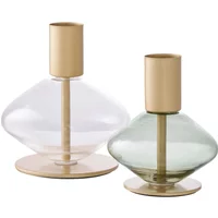 Glass/metal candle holder House Nordic Candle (x2)