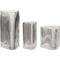 Triangular vases Hubsch Interior Elements (x3)