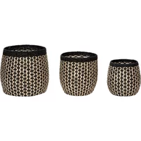 Storage basket Hubsch Interior Sprout (x3)