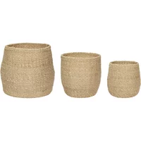 Storage basket Hubsch Interior Sort (x3)