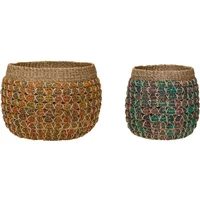 Storage basket Hubsch Interior Twist (x2)
