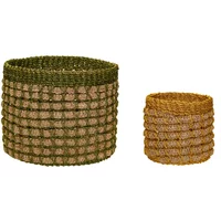 Storage basket Hubsch Interior Pine (x2)