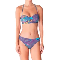 Bandeau-Bikinioberteil Damen Huit Tropical Jungle