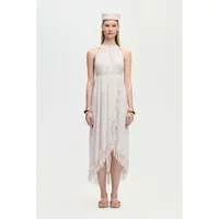 Women's backless hemp dress Ikikiz