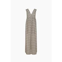 Checked women's strappy dress Ikikiz