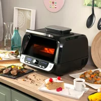 Airfryer met grillaccessoires en stalen receptenboek InnovaGoods Fryinn 12-in-1 6000