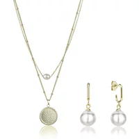 Set aus Halskette, Armband und Damenohrringen Isabella Ford June Pearl