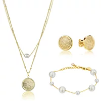Set aus Halskette, Armband und Damenohrringen Isabella Ford Hilda Pearl