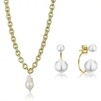 Set aus Halskette und Ohrringen für Frauen Isabella Ford Morgan Pearl
