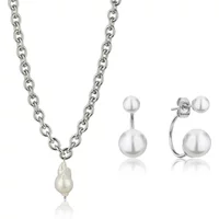 Set aus Halskette und Ohrringen für Frauen Isabella Ford Morgan Pearl