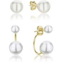 Set aus 2 Paar Damenohrringen Isabella Ford Agata Pearl