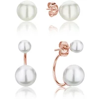 Set aus 2 Paar Damenohrringen Isabella Ford Agata Pearl