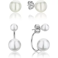 Set aus 2 Paar Damenohrringen Isabella Ford Agata Pearl