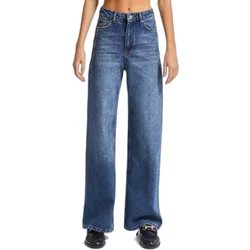High Waisted Wide Leg Jeans Women It's Basic Olea
