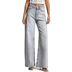 High Waisted Wide Leg Jeans Women It's Basic Olea