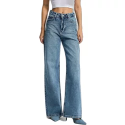 High Waisted Wide Leg Jeans Women It's Basic Olea