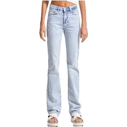 High-Waisted Refined Straight Jeans Women It's Basic
