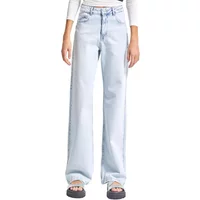Hochtaillierte Straight Jeans weiches und stretchiges Denim für Frauen It's Basic