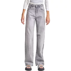High-Waisted Straight Jeans Women It's Basic