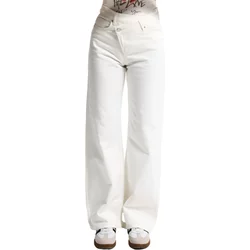 Timeless High-Waisted Straight Jeans Women's Rigid Cotton It's Basic