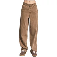 Tapered Jeans mittlere Taille aus rigidem Baumwollstoff Damen It's Basic Skater