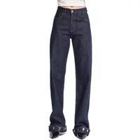 Jeans Loose mit mittelhohem Bund und Knopfdetails entlang dem Saum Damen It's Basic