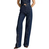 Hochtaillierte Schlichte und Zeitlose Straight Jeans Damen It's Basic