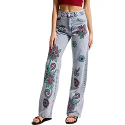 Women's Mid-Rise Loose Fit Rigid Cotton Jeans It's Basic