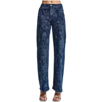 Jeans Wide Leg Strukturierte Hohe Taille Damen It's Basic