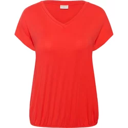Women's V-Neck T-Shirt Kaffe Curve Jena