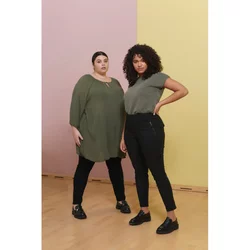 3/4 Sleeve Tunic For Women Kaffe Curve Ami