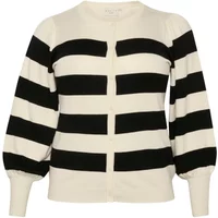 Women's Wide Striped Cardigan KAFFE Curve Malan