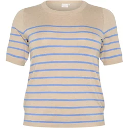 Women's Striped T-Shirt Kaffe Curve Lizzy