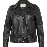 Leather jacket woman KAFFE Curve Suena