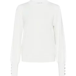 Women’S Round Neck Knitted Jumper With Buttons Kaffe Lizza
