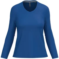 Women's long sleeve V-neck T-shirt Kariban