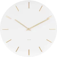Steel wall clock with golden sticks Karlsson Charm