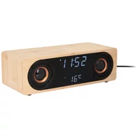 Classic alarm met bluetooth speaker en oplaadaansluiting Karlsson