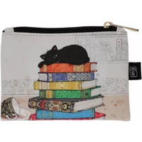 Flat purse pu kitten books Kiub Bug Art