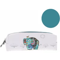 Square elephant pencil case in pu Kiub Kook