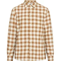 Long sleeve plaid shirt KnowledgeCotton Apparel Loose GOTS/Vegan