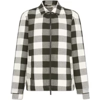 Checked flannel cotton zip-up shirt KnowledgeCotton Apparel - GOTS