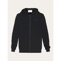 Zip-up hoodie with kangaroo badge KnowledgeCotton Apparel ASK