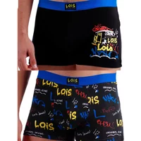 Cotton stretch boxer shorts Lois Graffiti (x2)