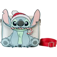 Girl's shoulder Bag Loungefly Disney Stitch Holiday glitter