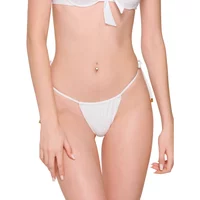 Adjustable tie-side Brazilian bikini bottom for women Luna Blue Sense