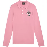 Long-sleeved knitted polo Lyle & Scott Deco Patch