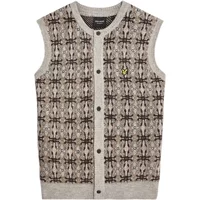 Sleeveless brushed cardigan Lyle & Scott Intarsia